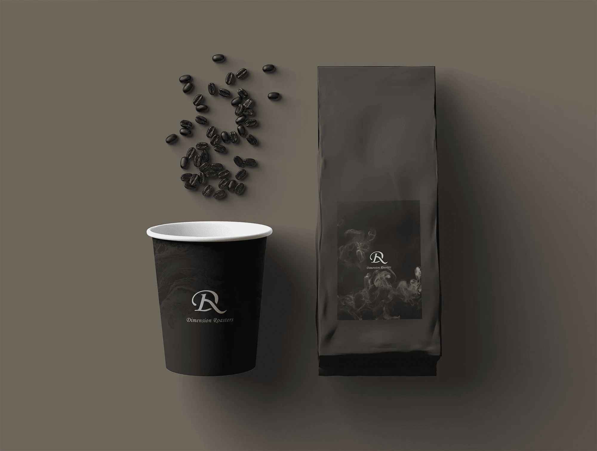 UNME 品牌識別設計作品-Dimension Roasters Cafe 包裝設計 視覺識別系統 品牌識別 CIS設計